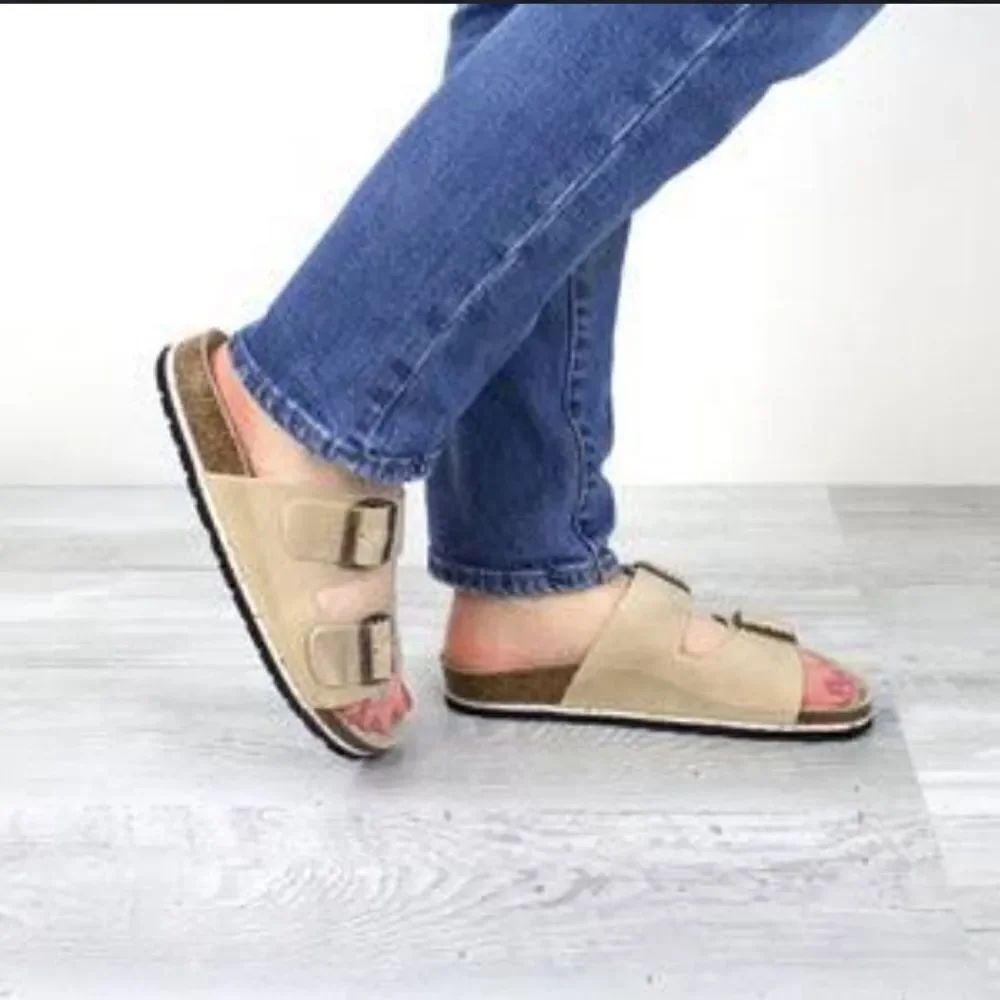 BIRKENSTOCK WOMENS 2 ADJUSTABLE BUCKLE STRAP SLIP-ON SANDAL